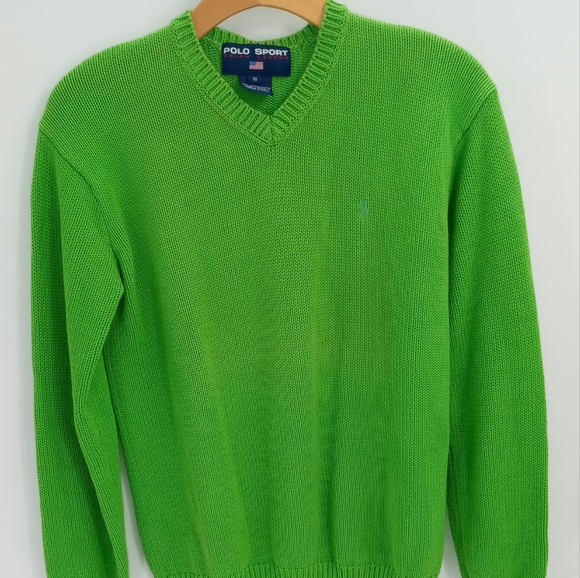 Polo Sport Knit V-Neck Pullover Sweater - Picture 1 of 5